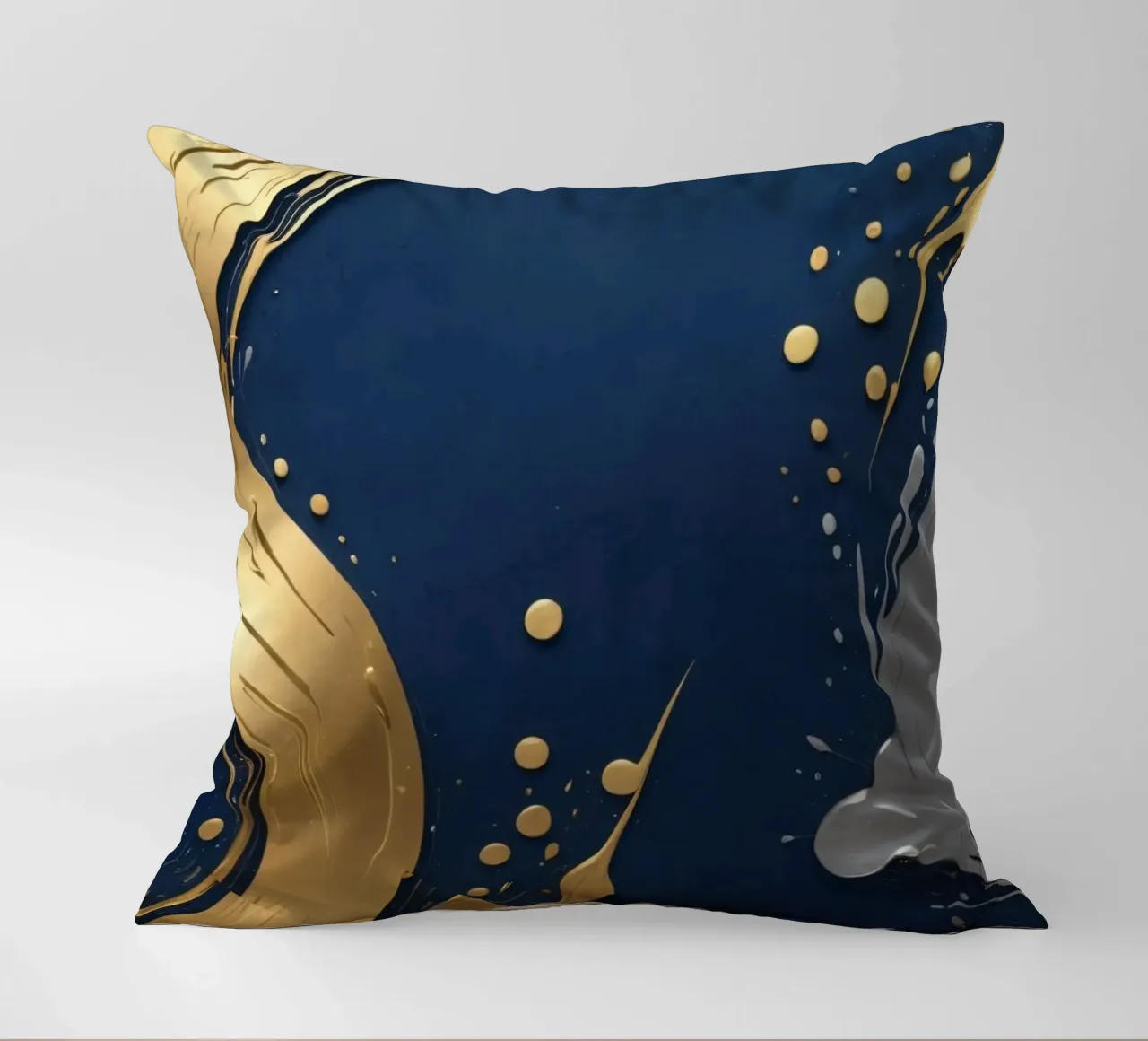 Motif d'arrière-plan composé d'éléments dorés et argentés coussin de DesignDoodle