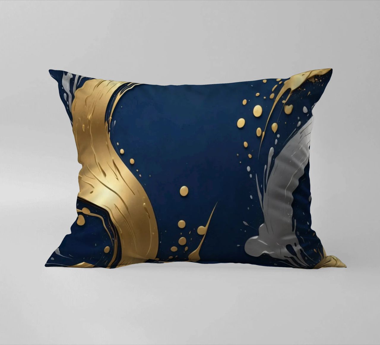 design di sfondo con elementi in oro e argento cuscino da DesignDoodle