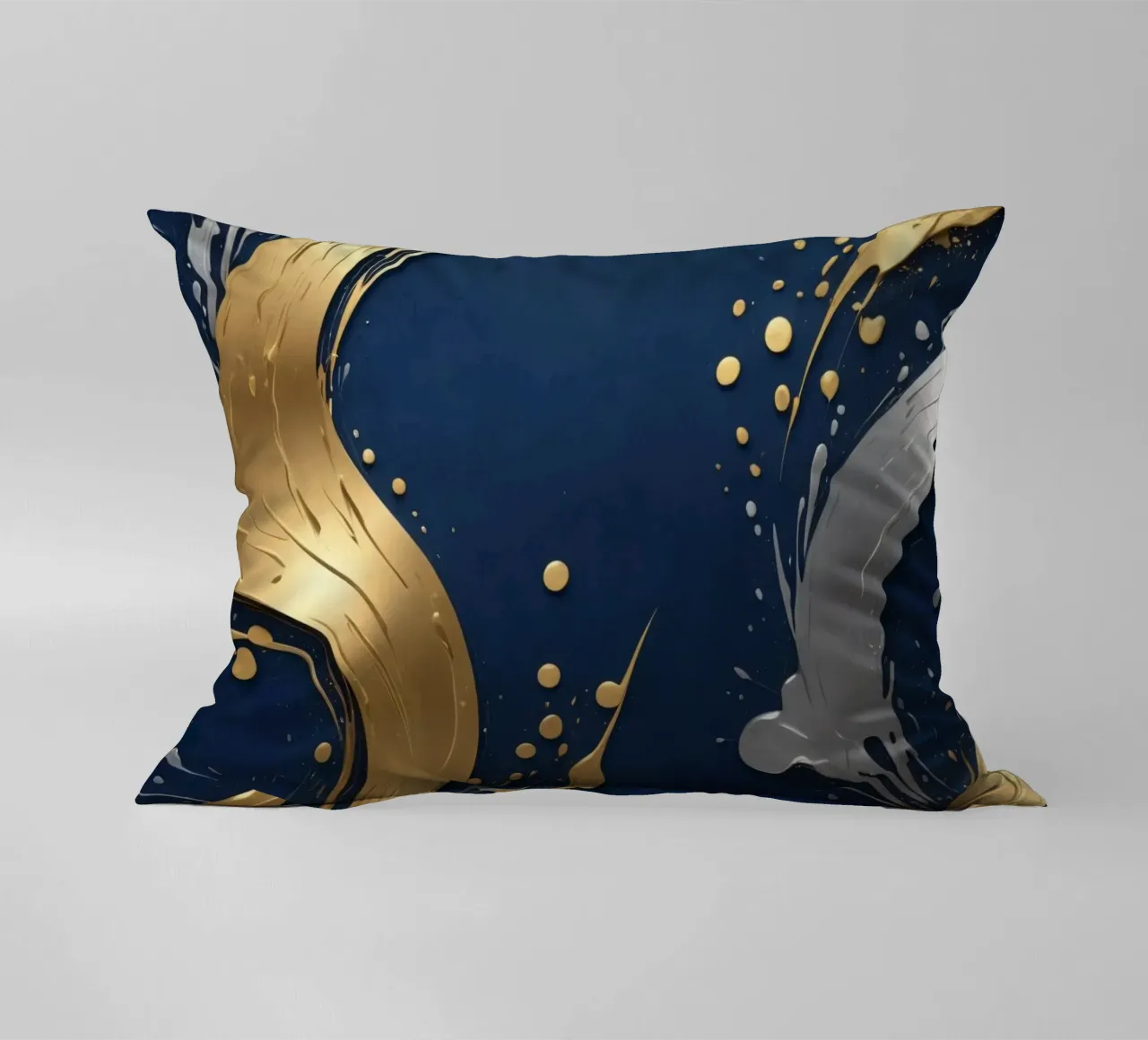 Motif d'arrière-plan composé d'éléments dorés et argentés coussin de DesignDoodle