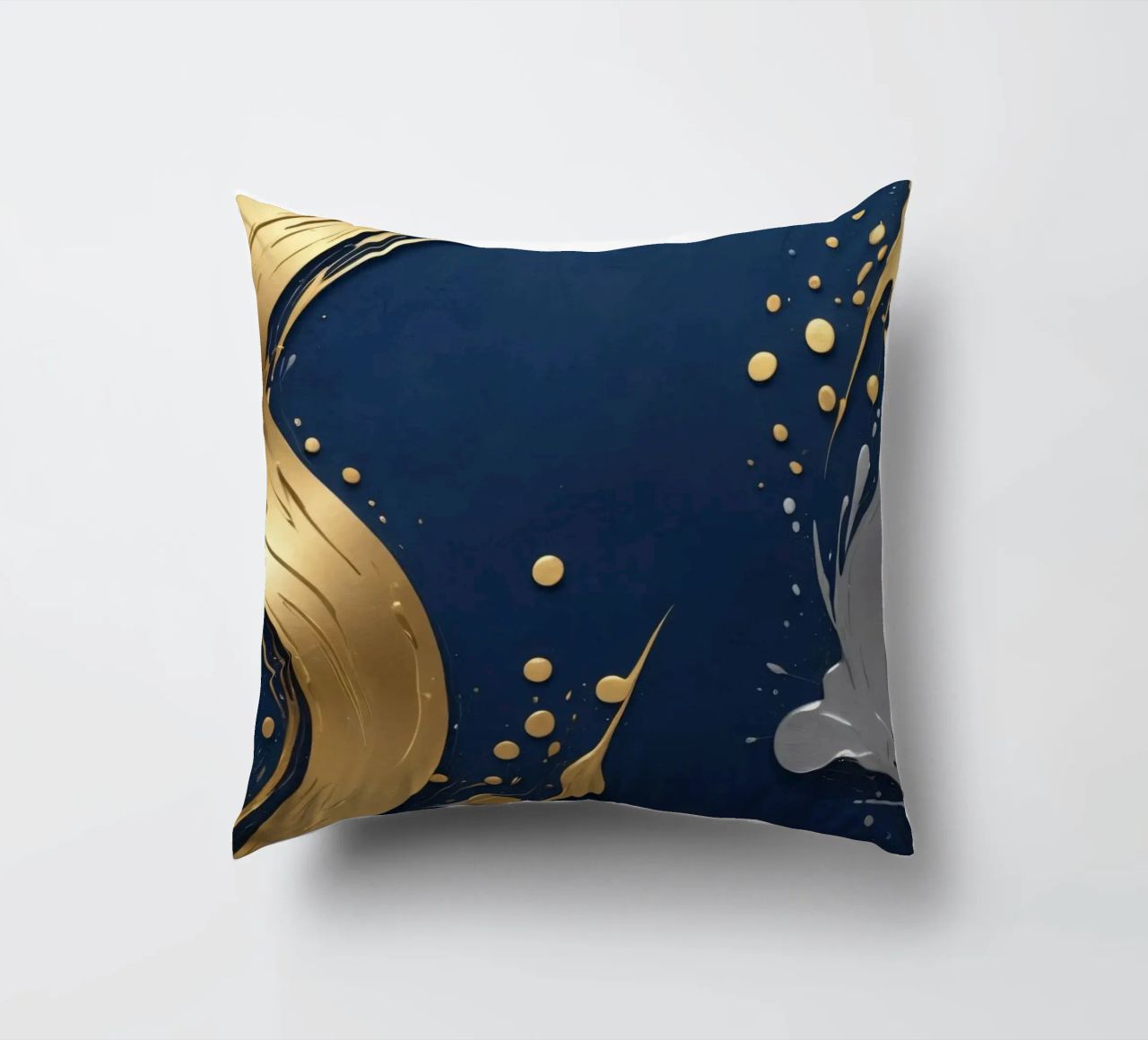 design di sfondo con elementi in oro e argento cuscino da DesignDoodle