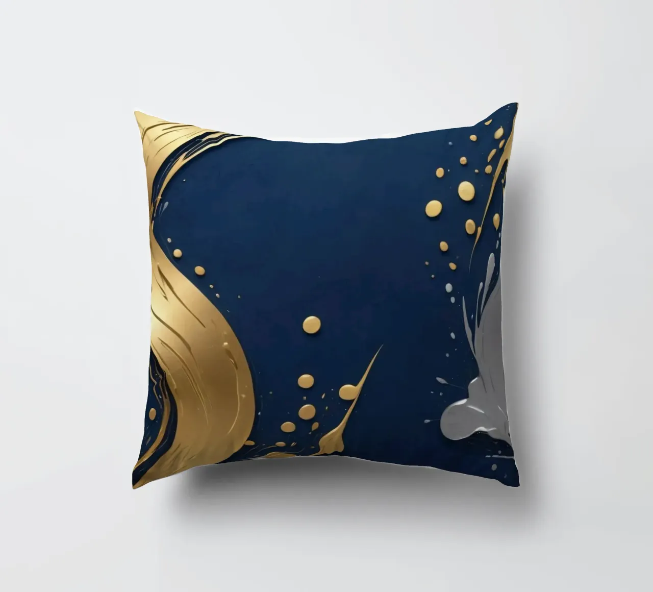 Motif d'arrière-plan composé d'éléments dorés et argentés coussin de DesignDoodle