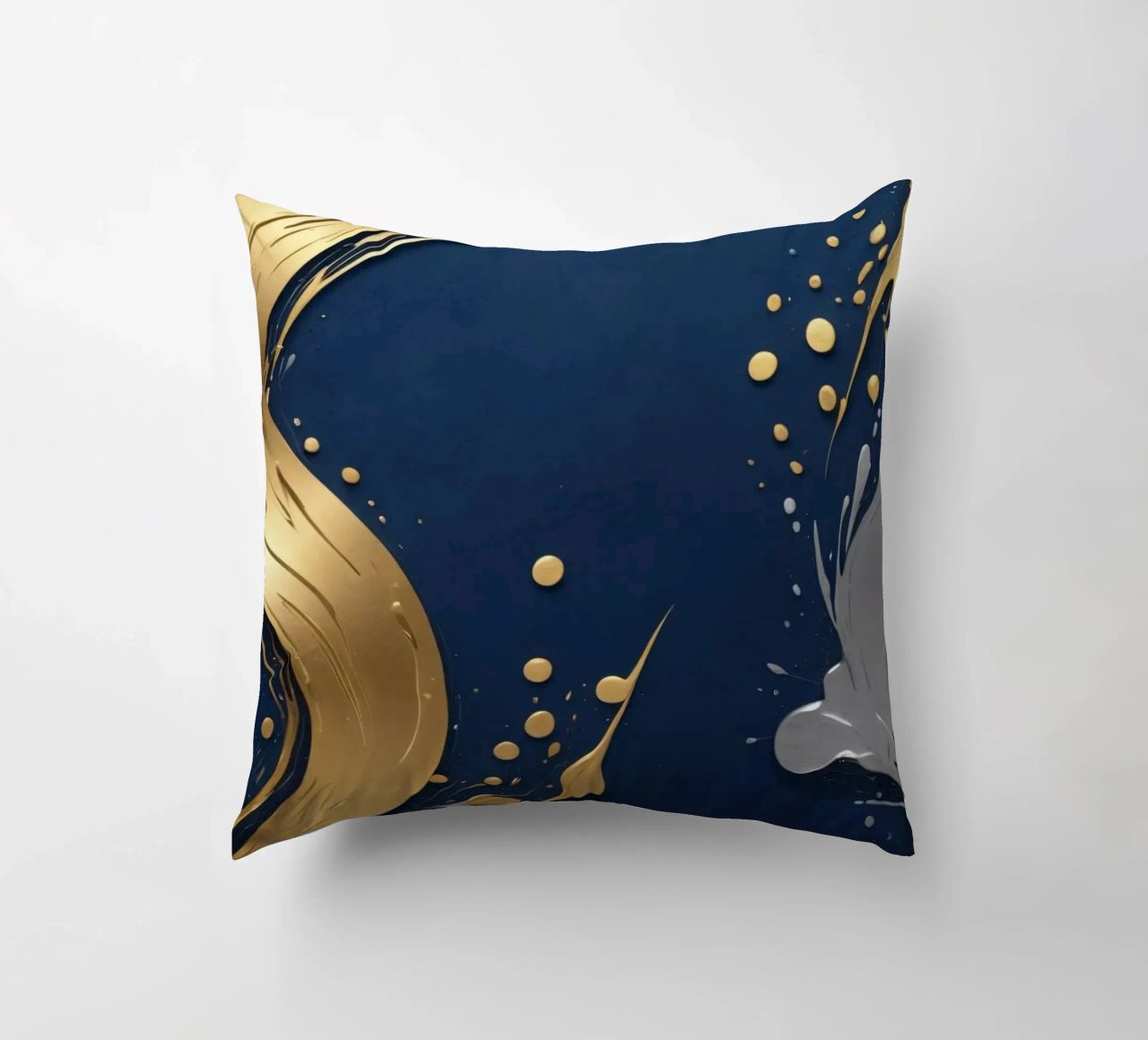 design di sfondo con elementi in oro e argento cuscino da DesignDoodle