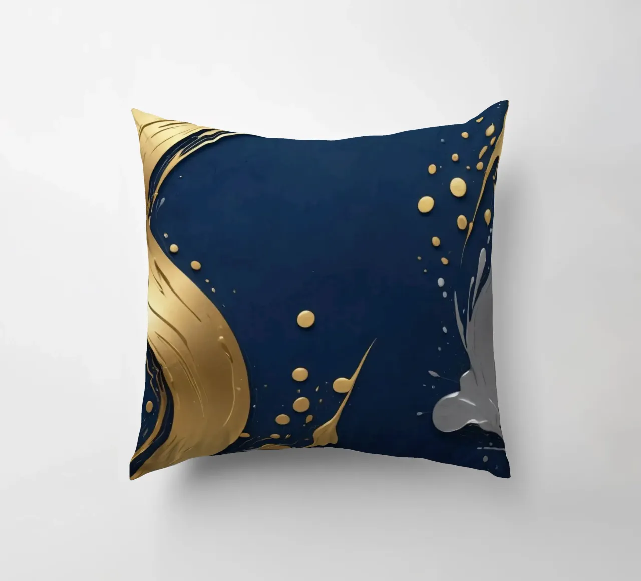 design di sfondo con elementi in oro e argento cuscino da DesignDoodle