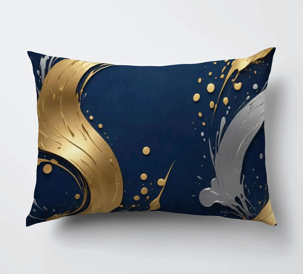 design di sfondo con elementi in oro e argento cuscino da DesignDoodle