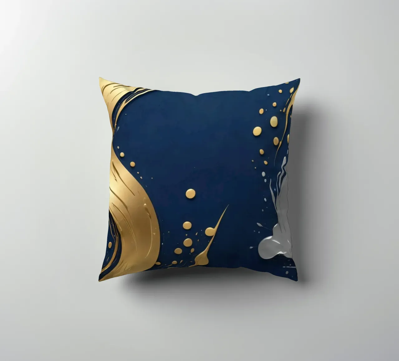 design di sfondo con elementi in oro e argento cuscino da DesignDoodle