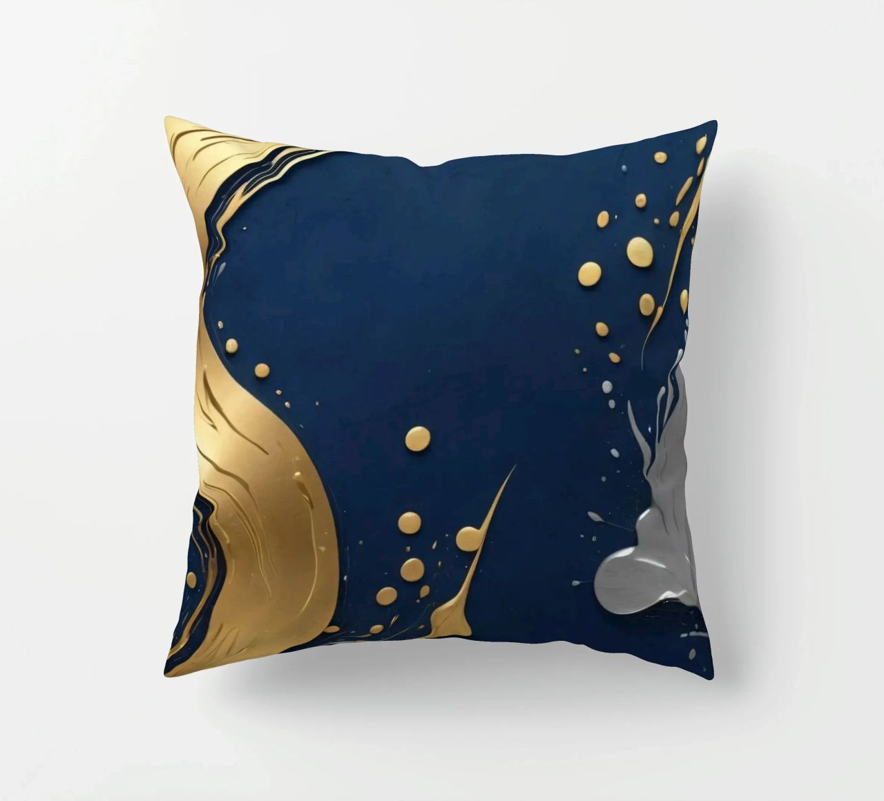 design di sfondo con elementi in oro e argento cuscino da DesignDoodle
