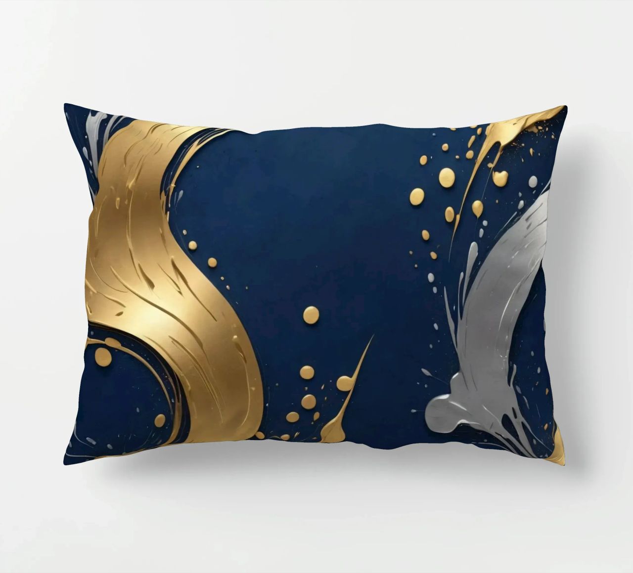 design di sfondo con elementi in oro e argento cuscino da DesignDoodle