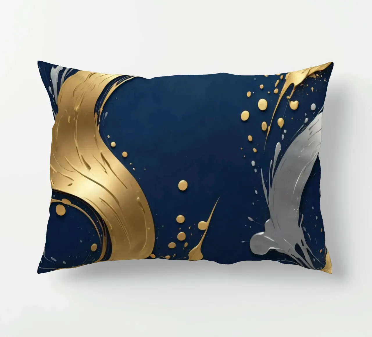 design di sfondo con elementi in oro e argento cuscino da DesignDoodle