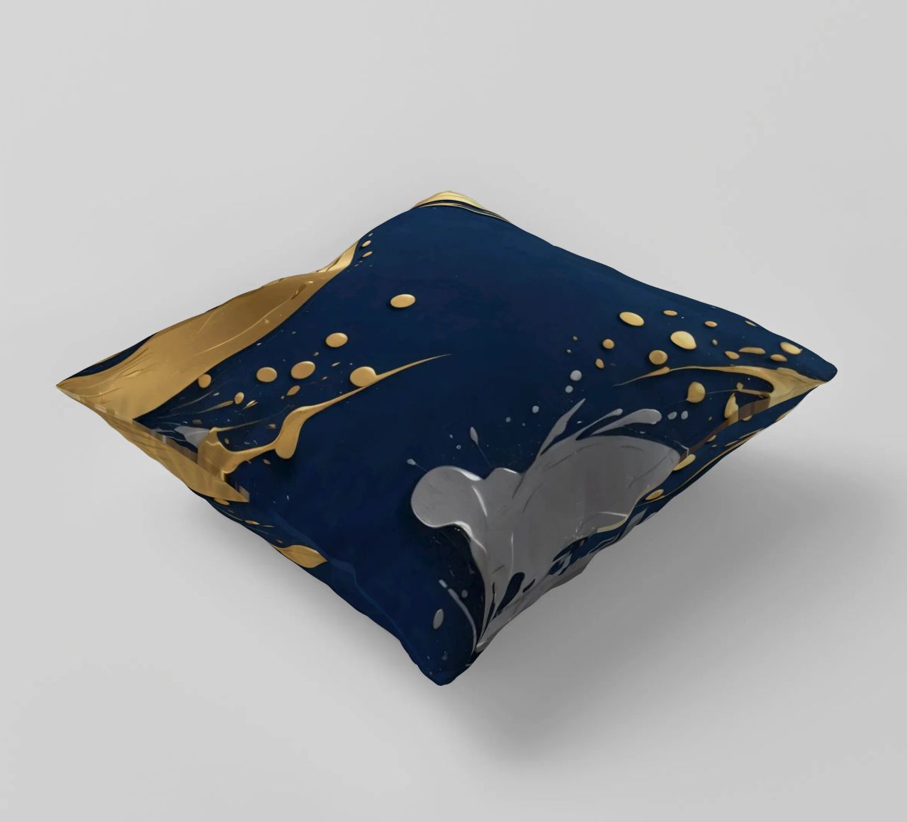 design di sfondo con elementi in oro e argento cuscino da DesignDoodle