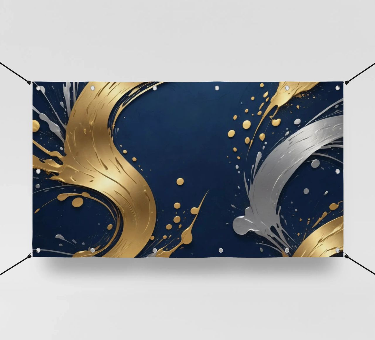 design di sfondo con elementi in oro e argento telo in pvc da DesignDoodle