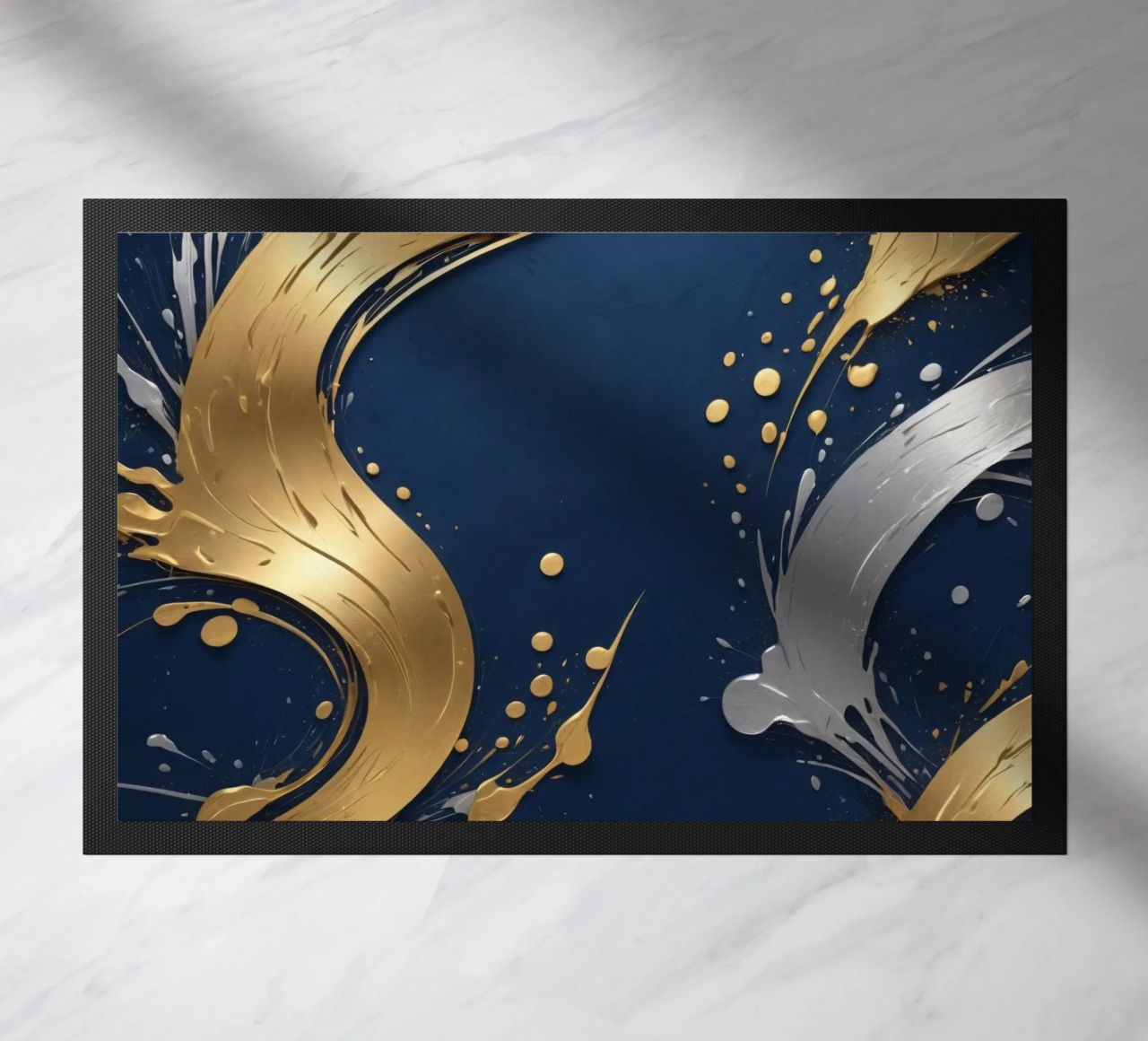 design di sfondo con elementi in oro e argento zerbino da DesignDoodle