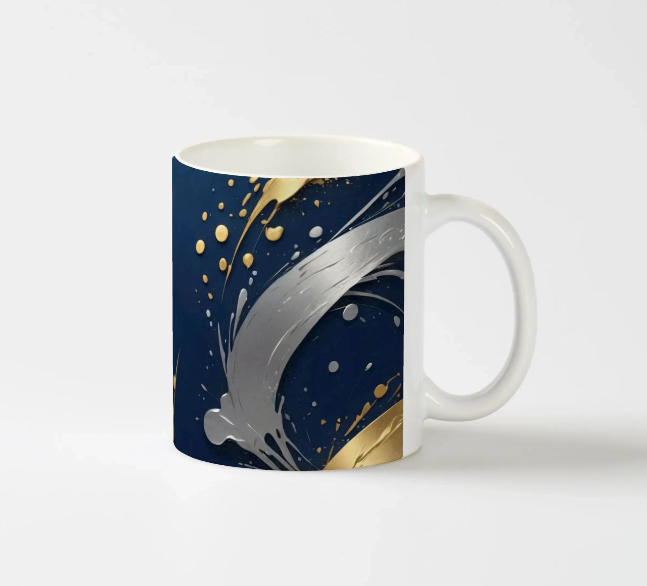 design di sfondo con elementi in oro e argento tazza in ceramica da DesignDoodle