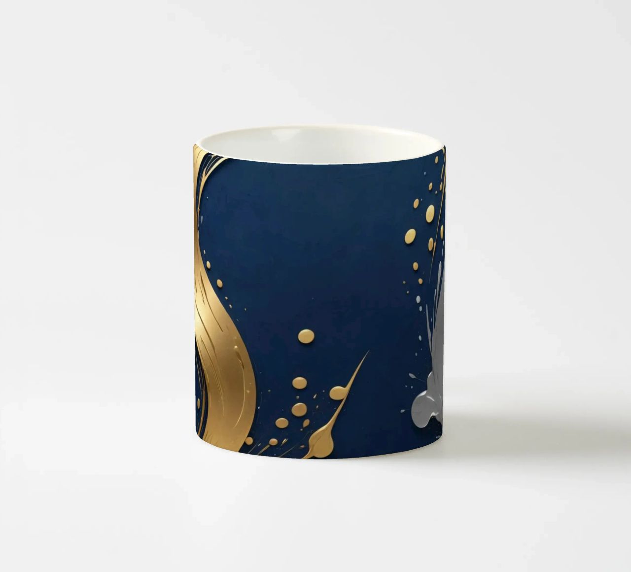 design di sfondo con elementi in oro e argento tazza in ceramica da DesignDoodle