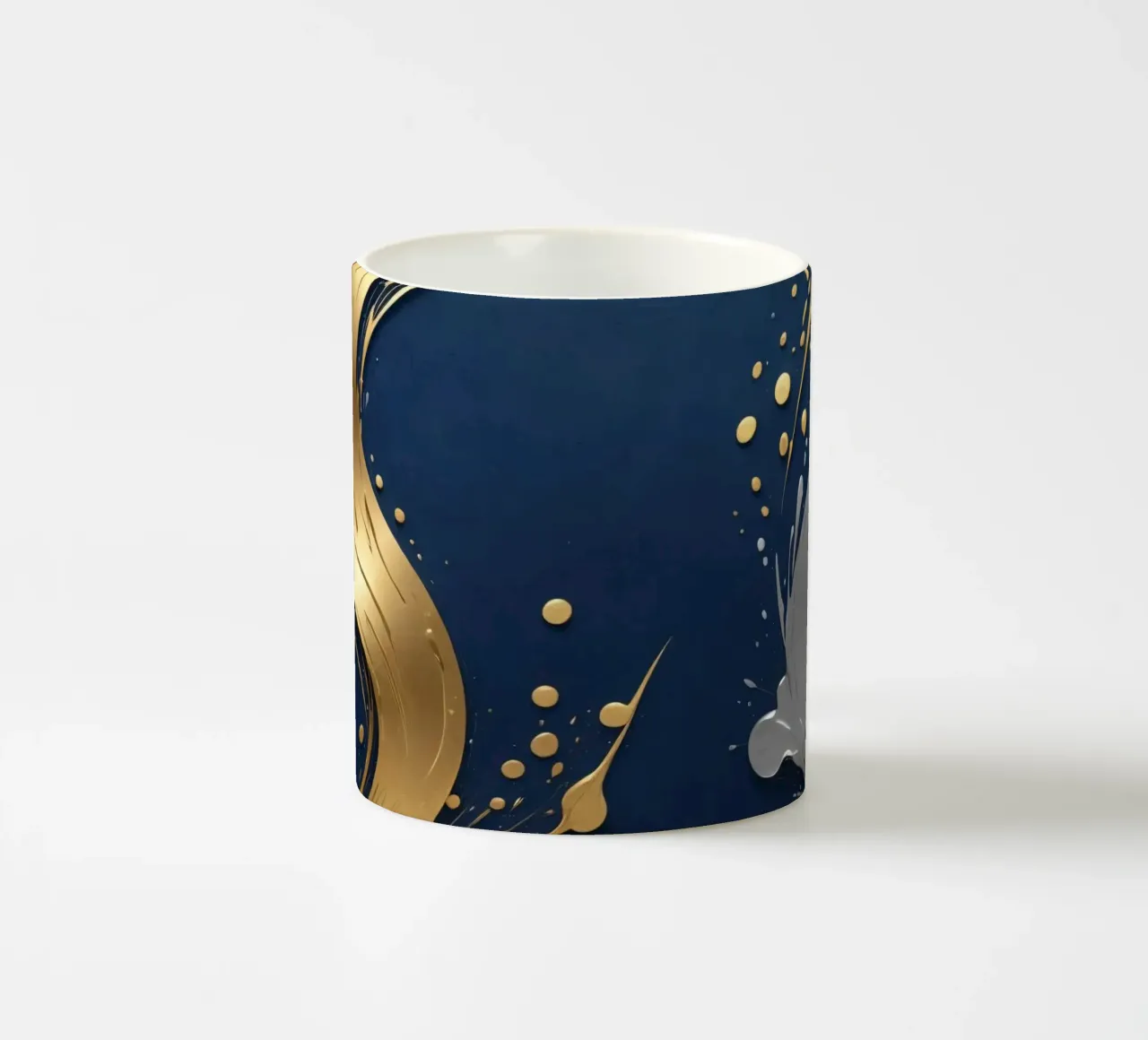 design di sfondo con elementi in oro e argento tazza in ceramica da DesignDoodle