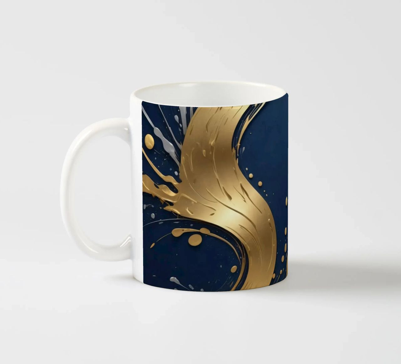 design di sfondo con elementi in oro e argento tazza in ceramica da DesignDoodle