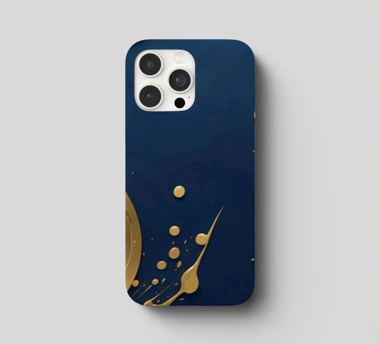 Hintergrunddesign mit goldenen und silbernen Elementen iPhone Hülle von DesignDoodle