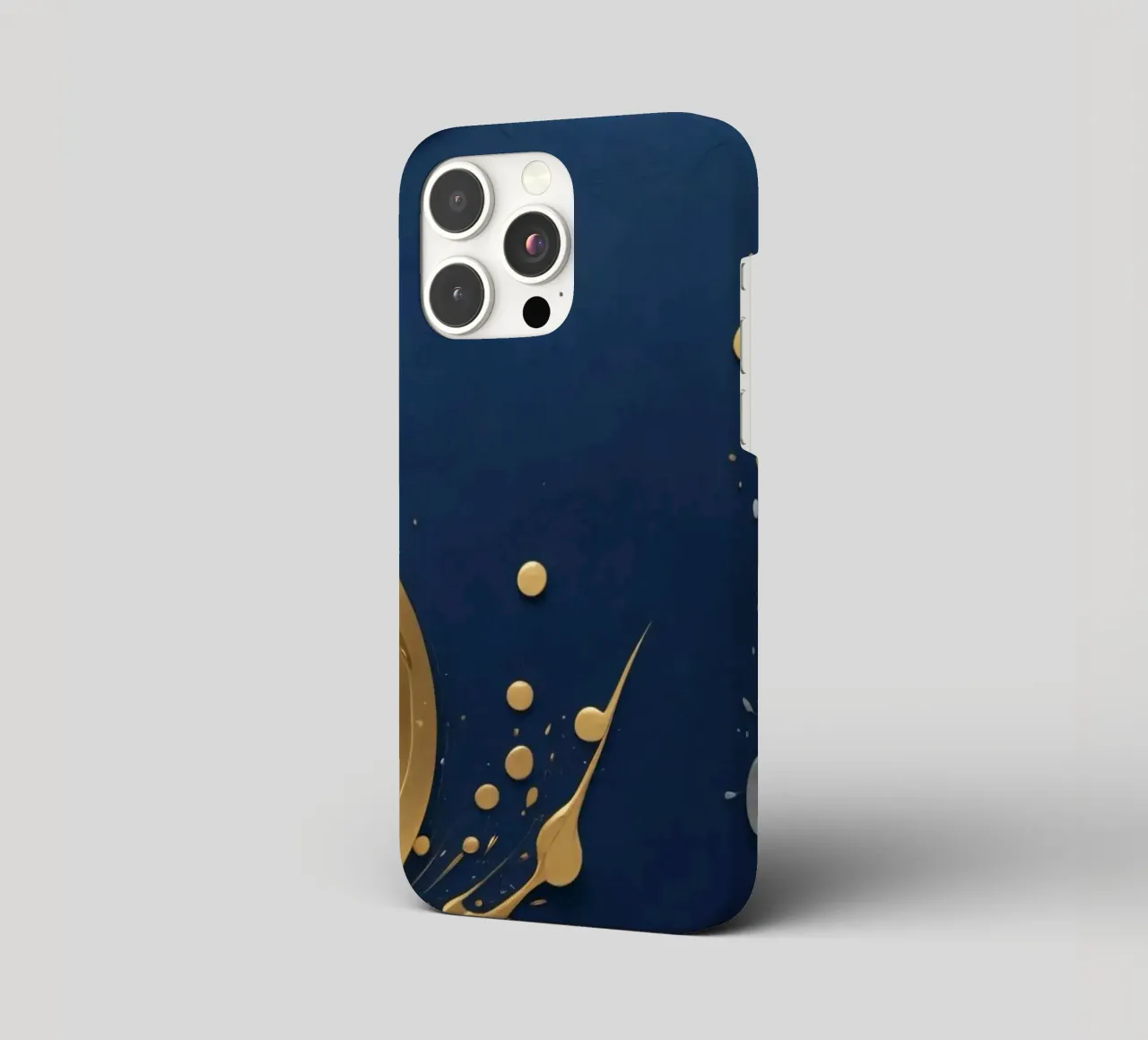 Hintergrunddesign mit goldenen und silbernen Elementen iPhone Hülle von DesignDoodle