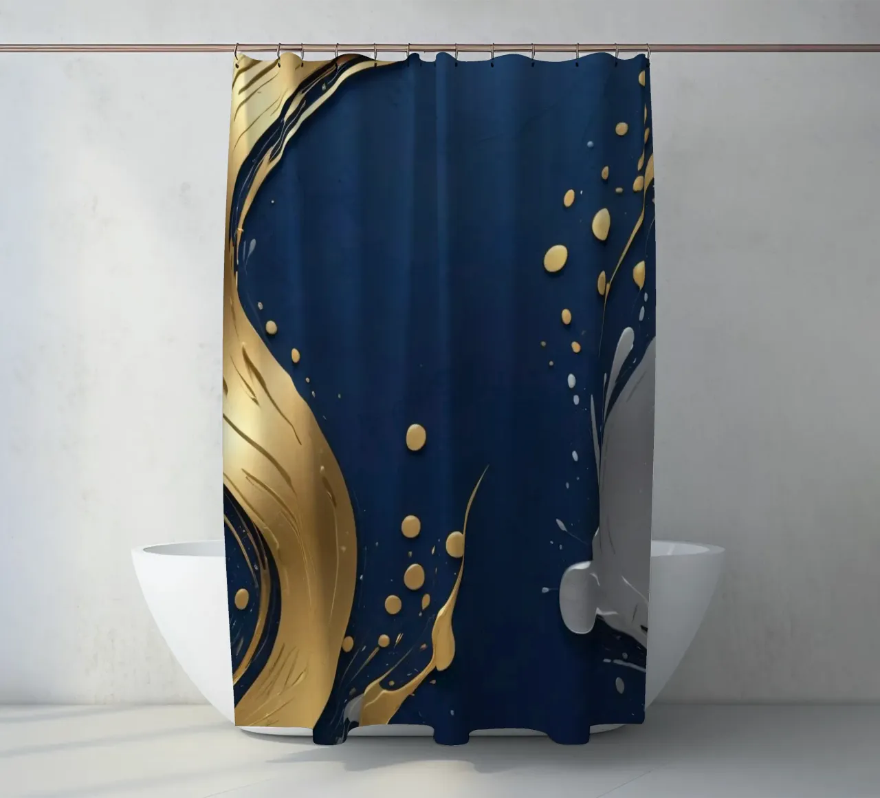 Hintergrunddesign mit goldenen und silbernen Elementen Duschvorhang von DesignDoodle