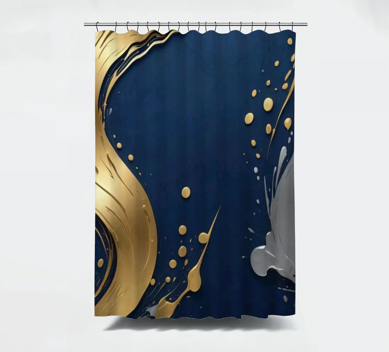 design di sfondo con elementi in oro e argento tenda da doccia da DesignDoodle