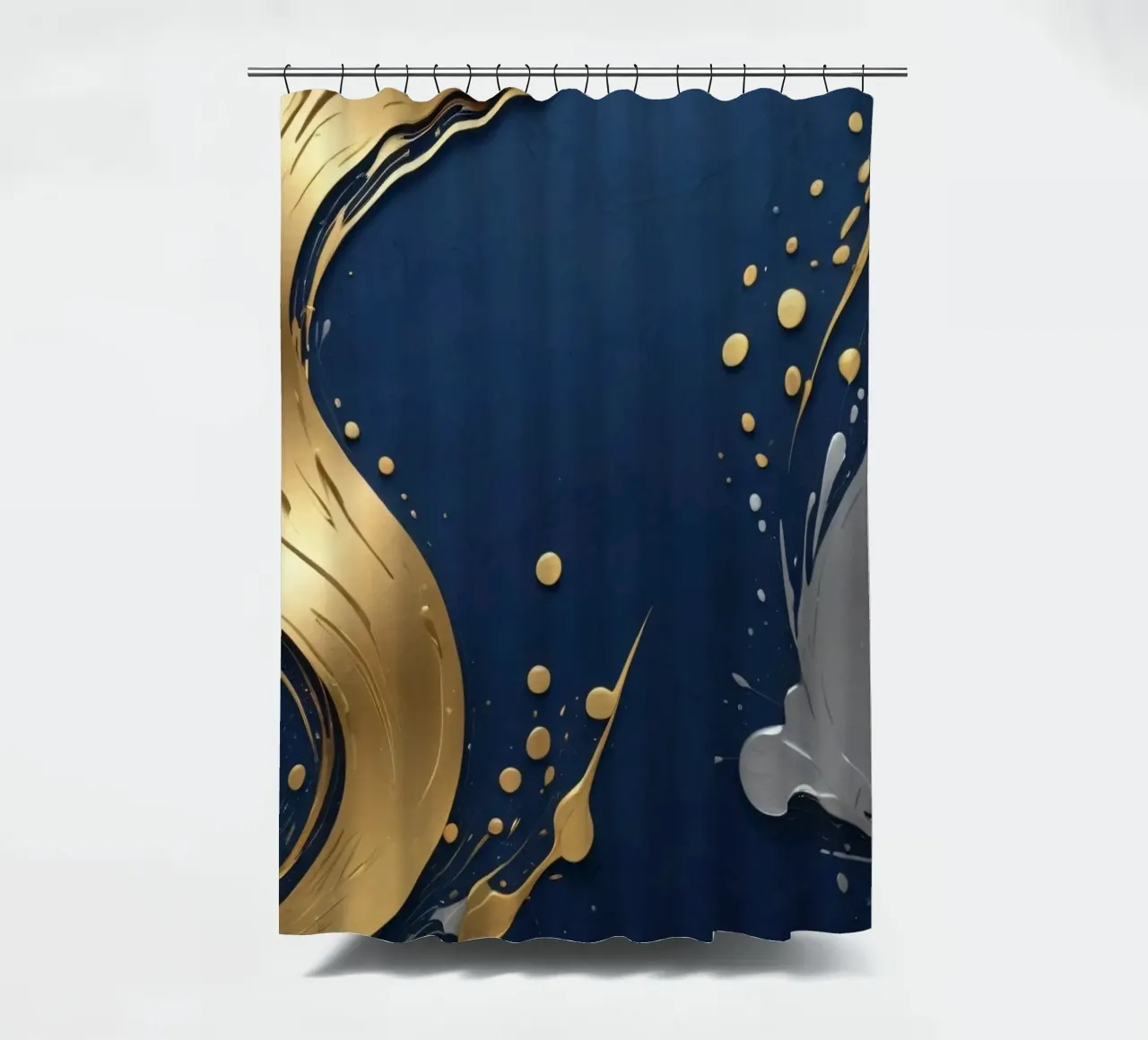 Hintergrunddesign mit goldenen und silbernen Elementen Duschvorhang von DesignDoodle