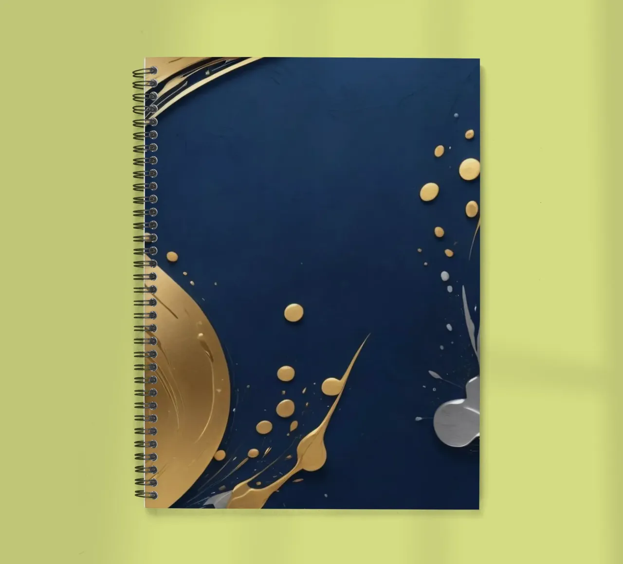 design di sfondo con elementi in oro e argento diario ad anelli da DesignDoodle