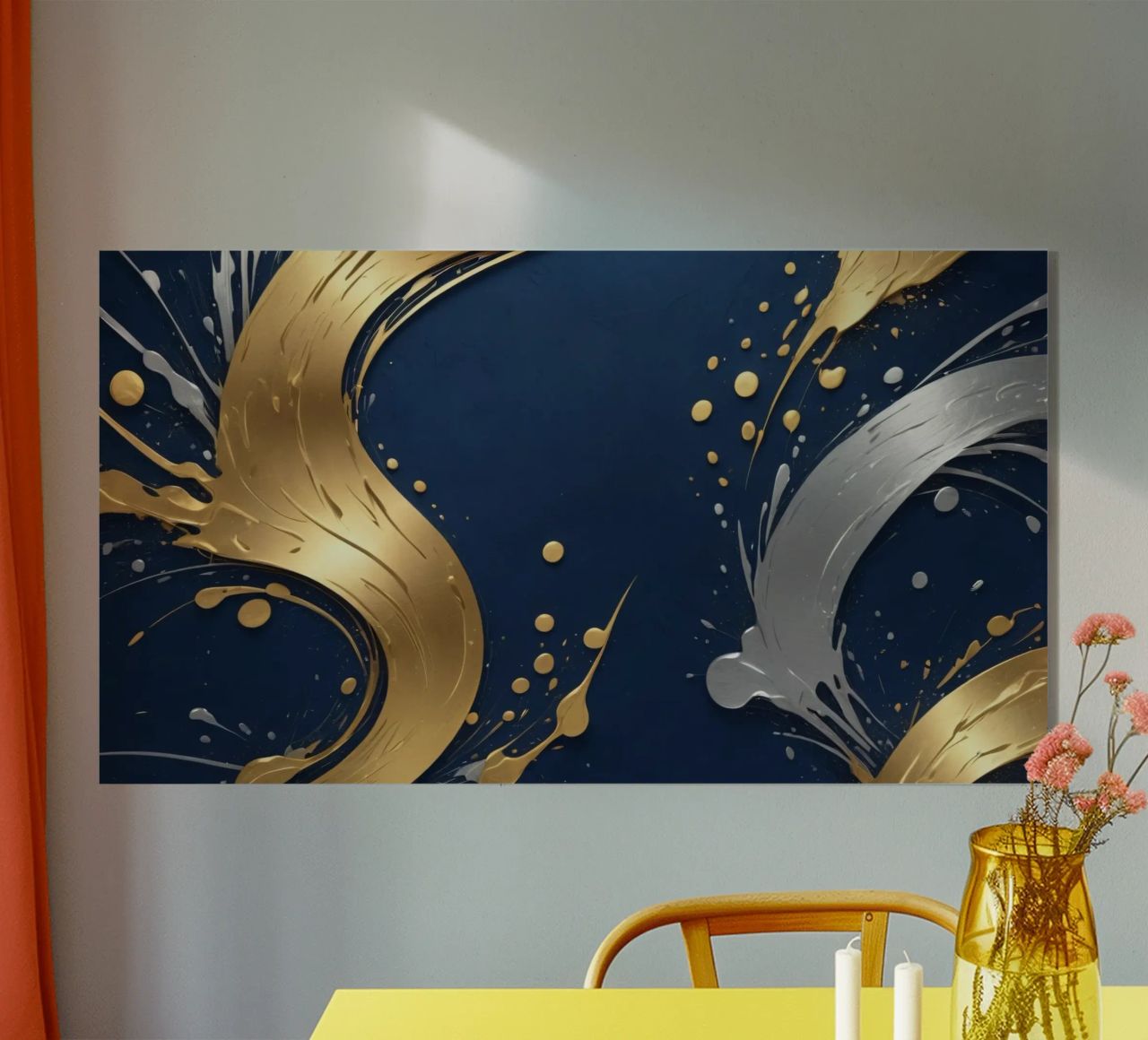 design di sfondo con elementi in oro e argento plexiglass da DesignDoodle