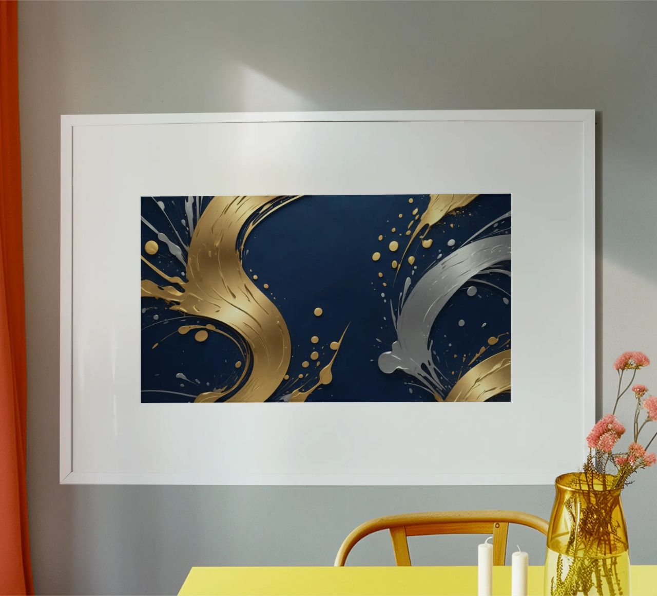 design di sfondo con elementi in oro e argento carta hahnemühle da DesignDoodle