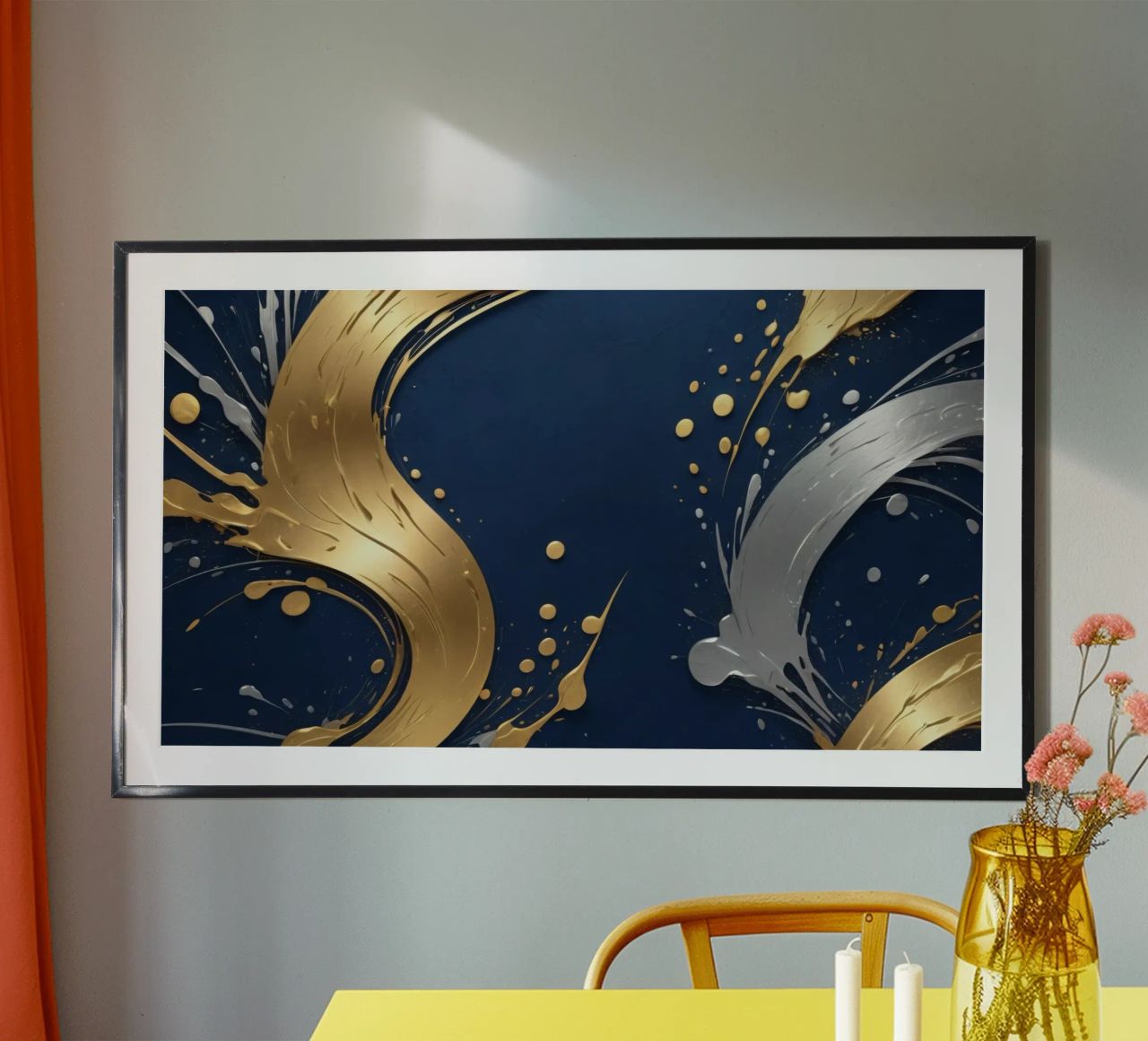 design di sfondo con elementi in oro e argento carta hahnemühle da DesignDoodle