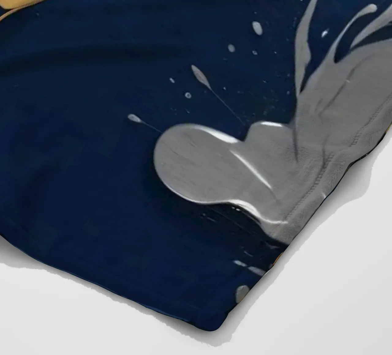 background design featuring gold and silver elements fleece blanket by DesignDoodle