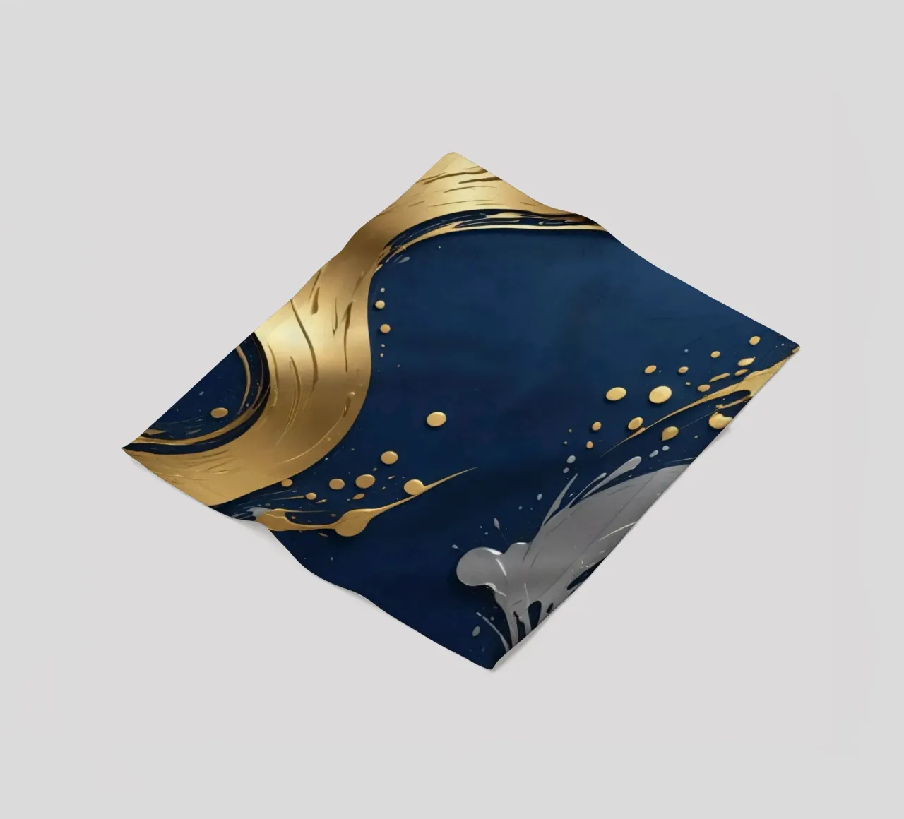 background design featuring gold and silver elements fleece blanket by DesignDoodle