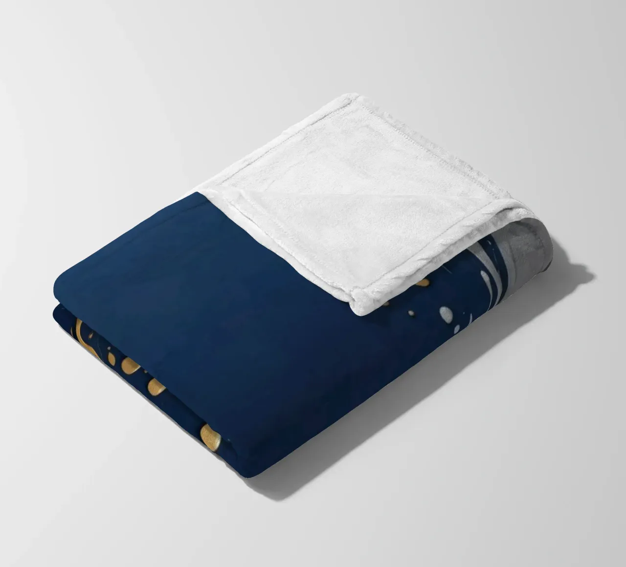 background design featuring gold and silver elements fleece blanket by DesignDoodle