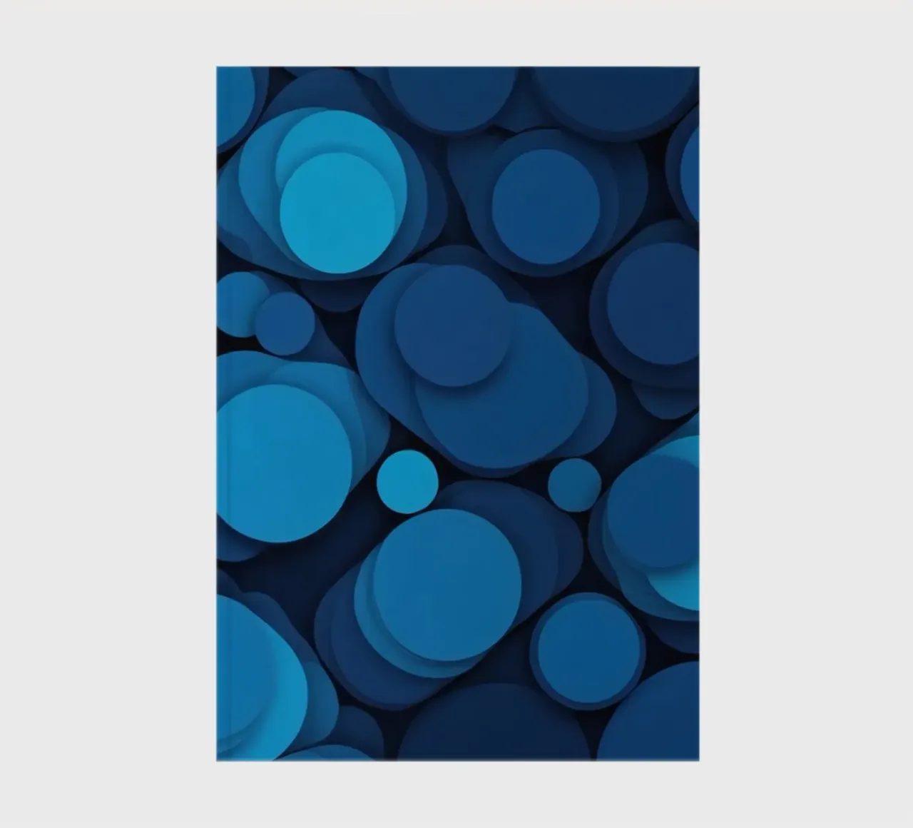 abstract design featuring layered blue circles notebook by DesignDoodle