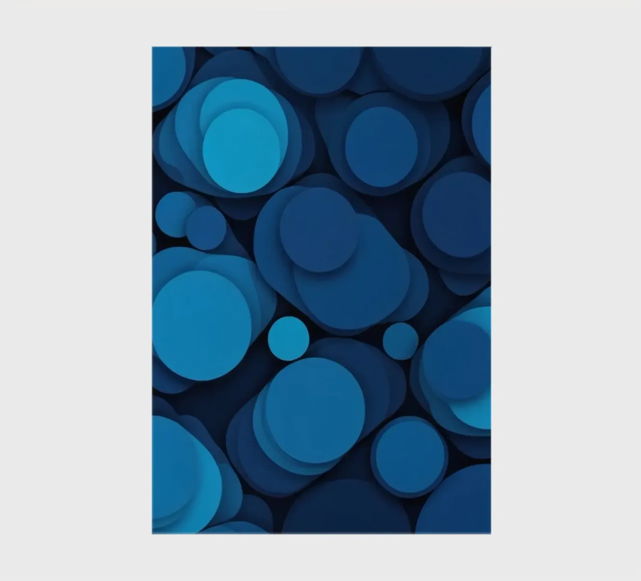 abstract design featuring layered blue circles notebook by DesignDoodle