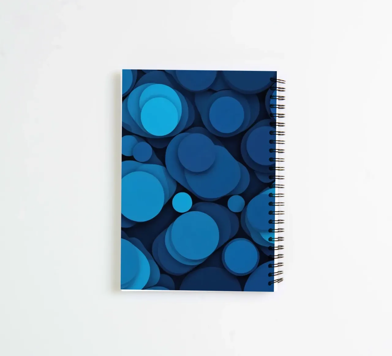 abstract design featuring layered blue circles spiral notebook by DesignDoodle