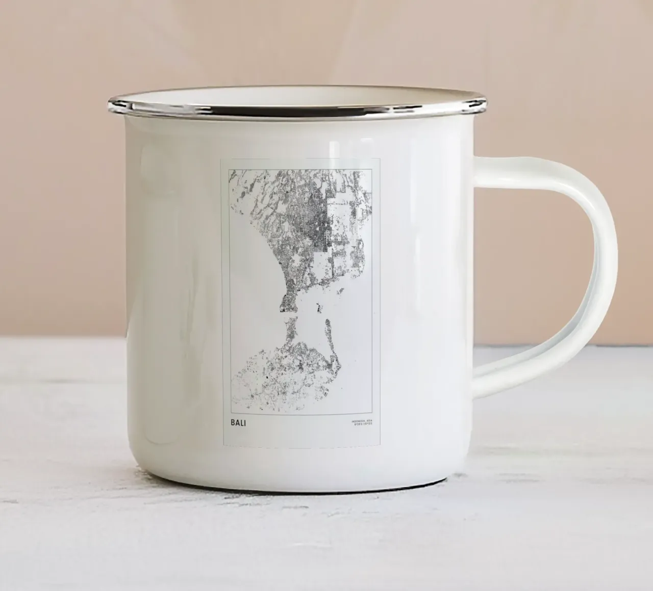 Bali tazza in smalto da The Cartography Collection
