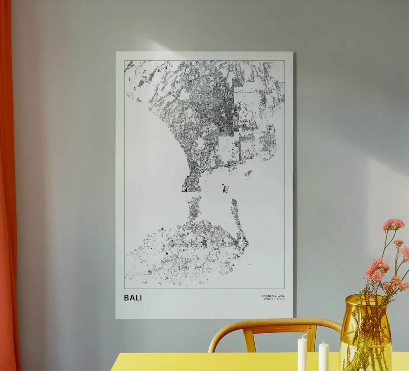 Bali Acryl-Glas von The Cartography Collection