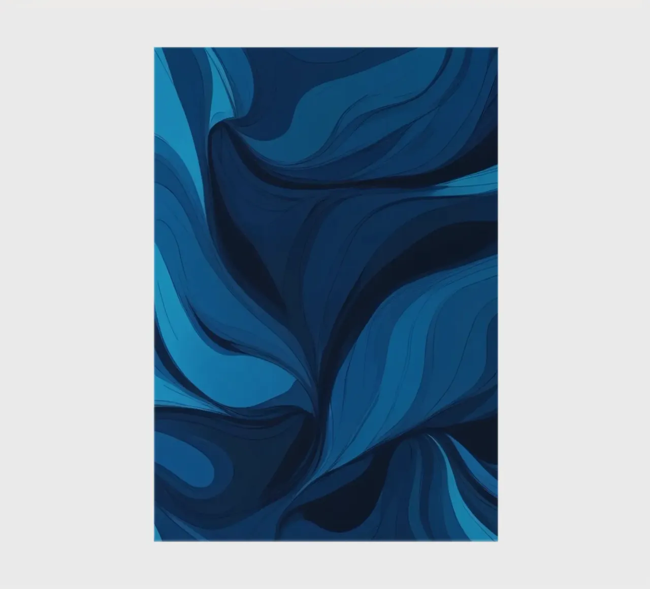 Papier peint abstrait et audacieux représentant des vagues bleues fluides carnet de notes de DesignDoodle