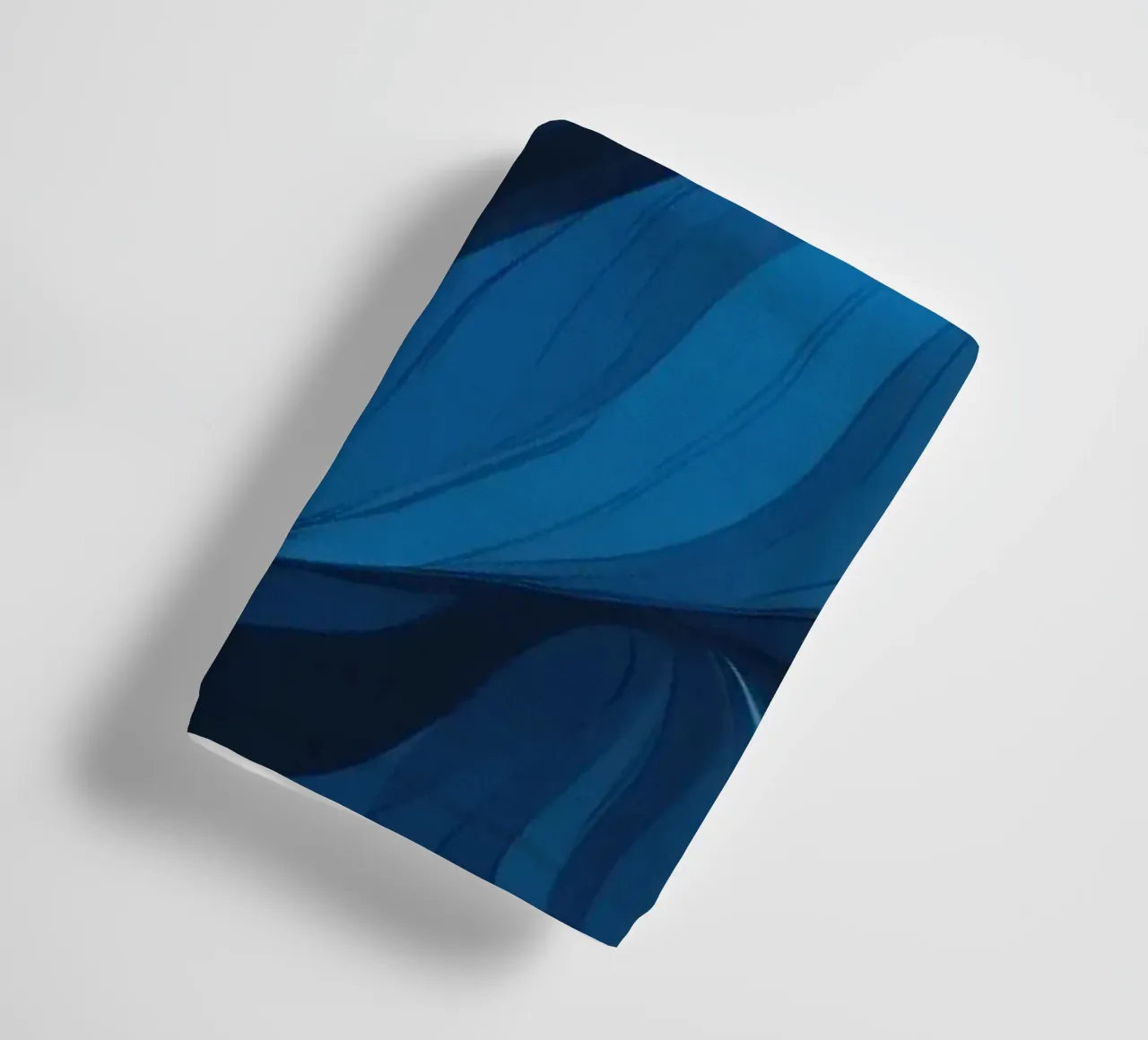 Bold abstract wallpaper design featuring flowing blue waves towel by DesignDoodle