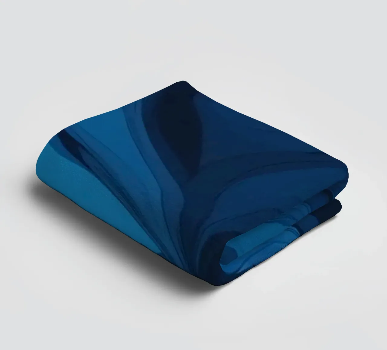 Bold abstract wallpaper design featuring flowing blue waves towel by DesignDoodle