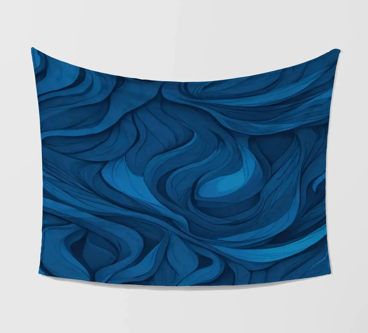 Vagues bleues complexes sur un fond abstrait plaid polaire de DesignDoodle