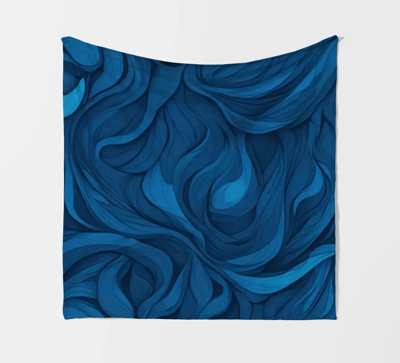 Vagues bleues complexes sur un fond abstrait plaid polaire de DesignDoodle