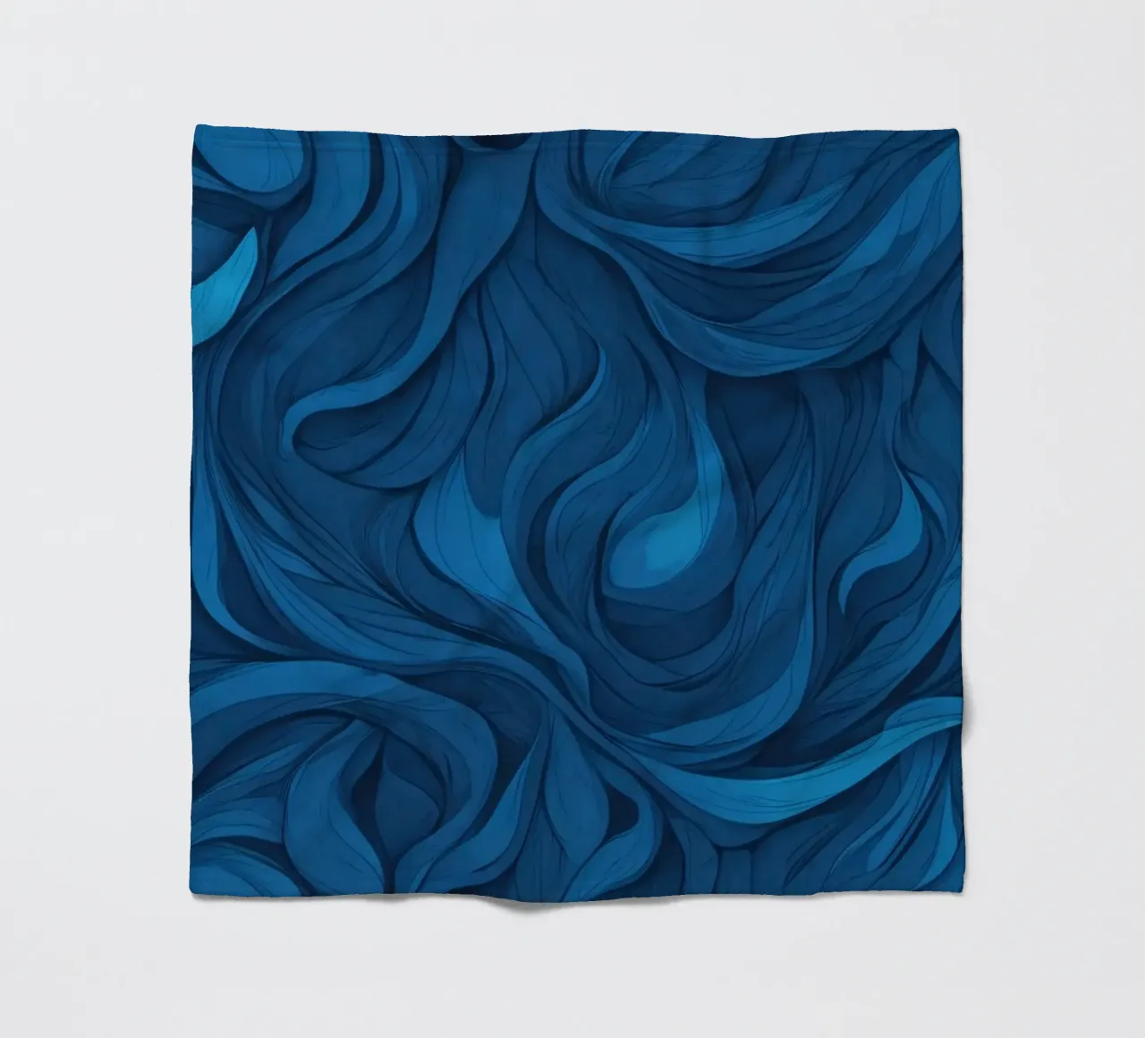 Vagues bleues complexes sur un fond abstrait plaid polaire de DesignDoodle