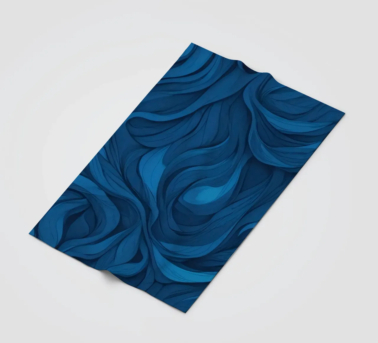 Vagues bleues complexes sur un fond abstrait plaid polaire de DesignDoodle