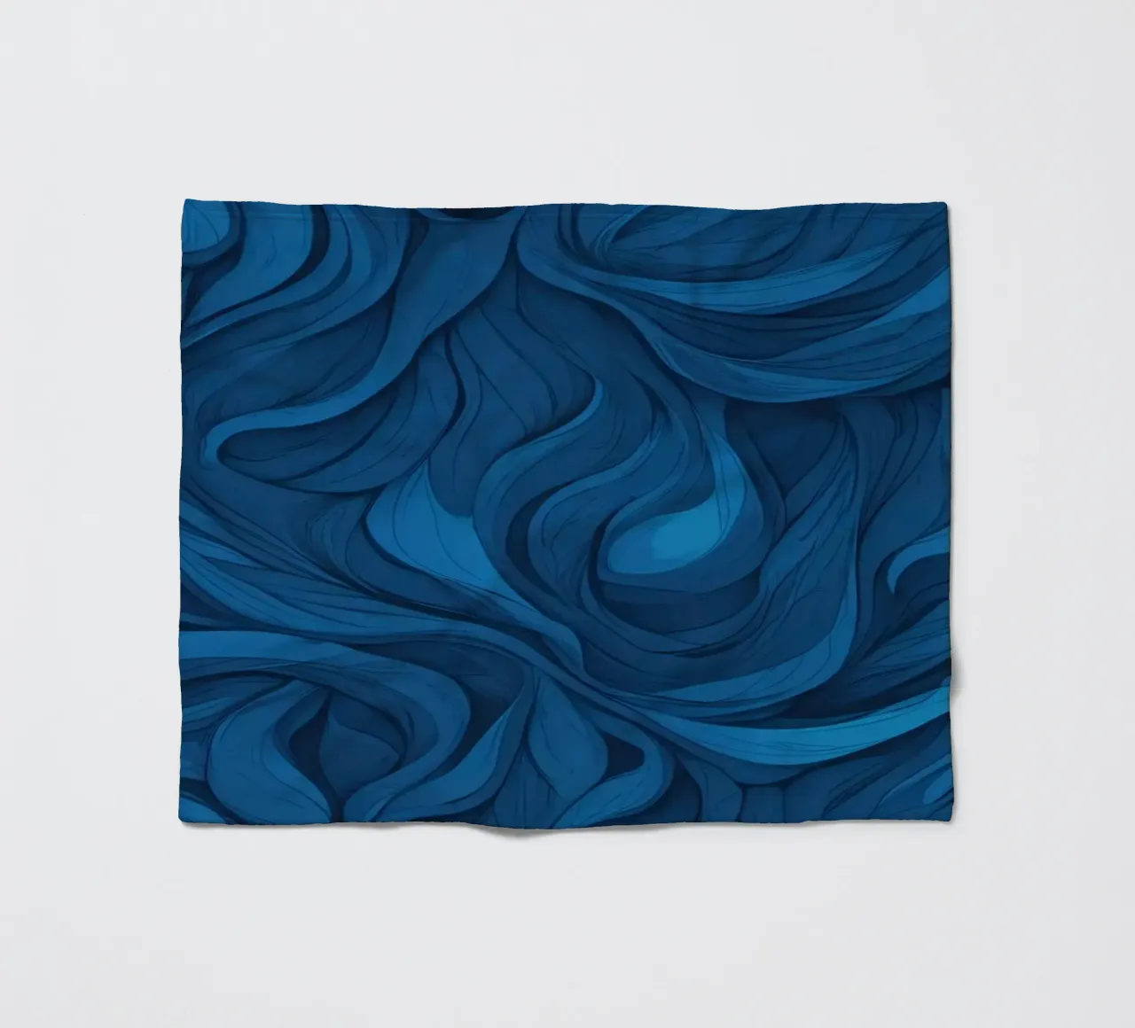 Vagues bleues complexes sur un fond abstrait plaid polaire de DesignDoodle