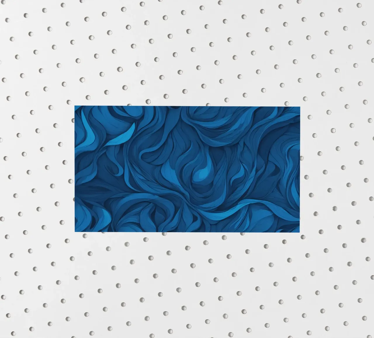 Intrincadas ondas azules en un diseño abstracto de fondo pegatina de DesignDoodle