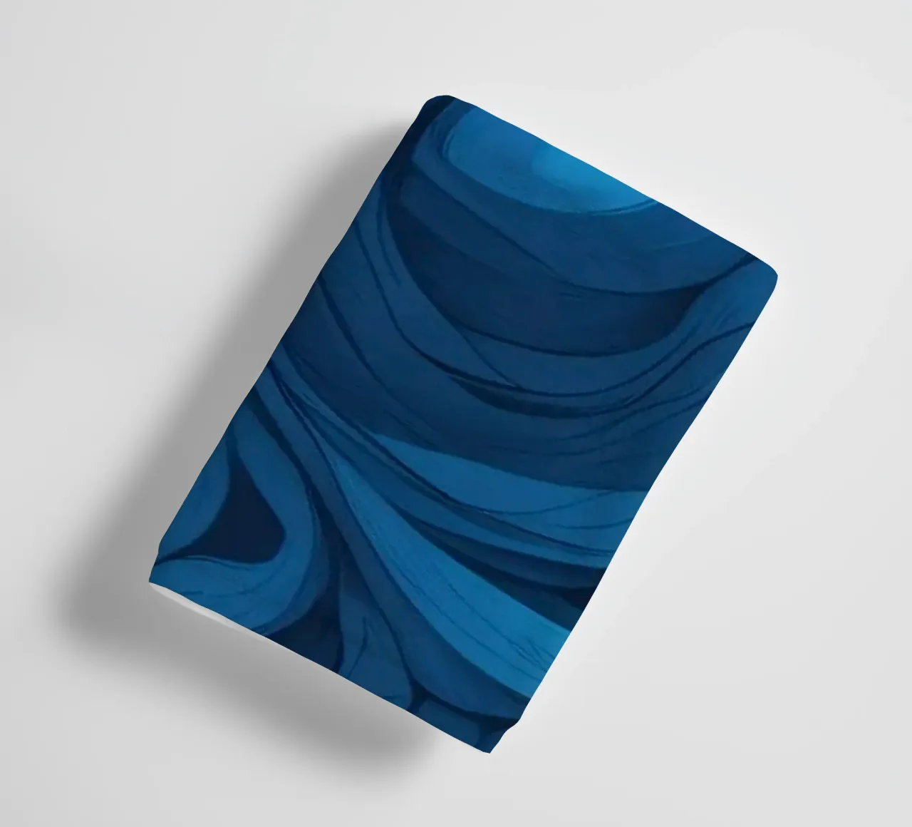 Intricate waves of blue in an abstract background design towel by DesignDoodle