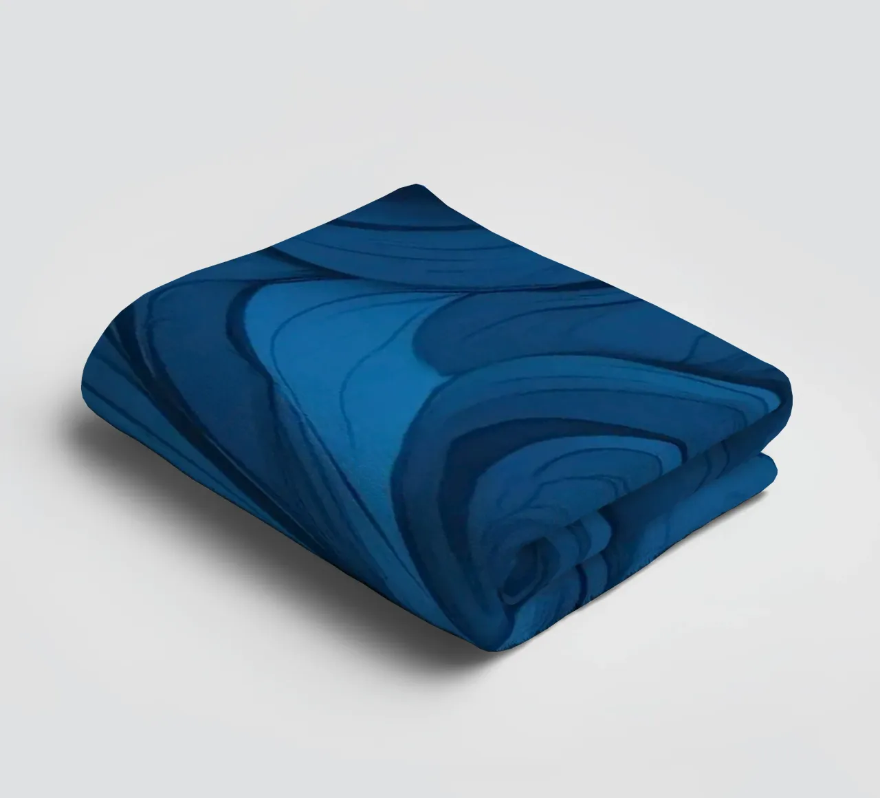 Intricate waves of blue in an abstract background design towel by DesignDoodle