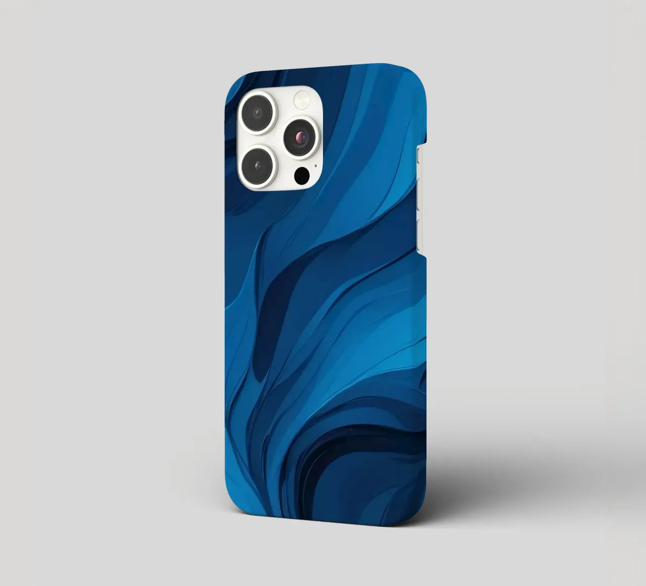 Dynamic blue waves create an abstract background flowing iphone case by DesignDoodle