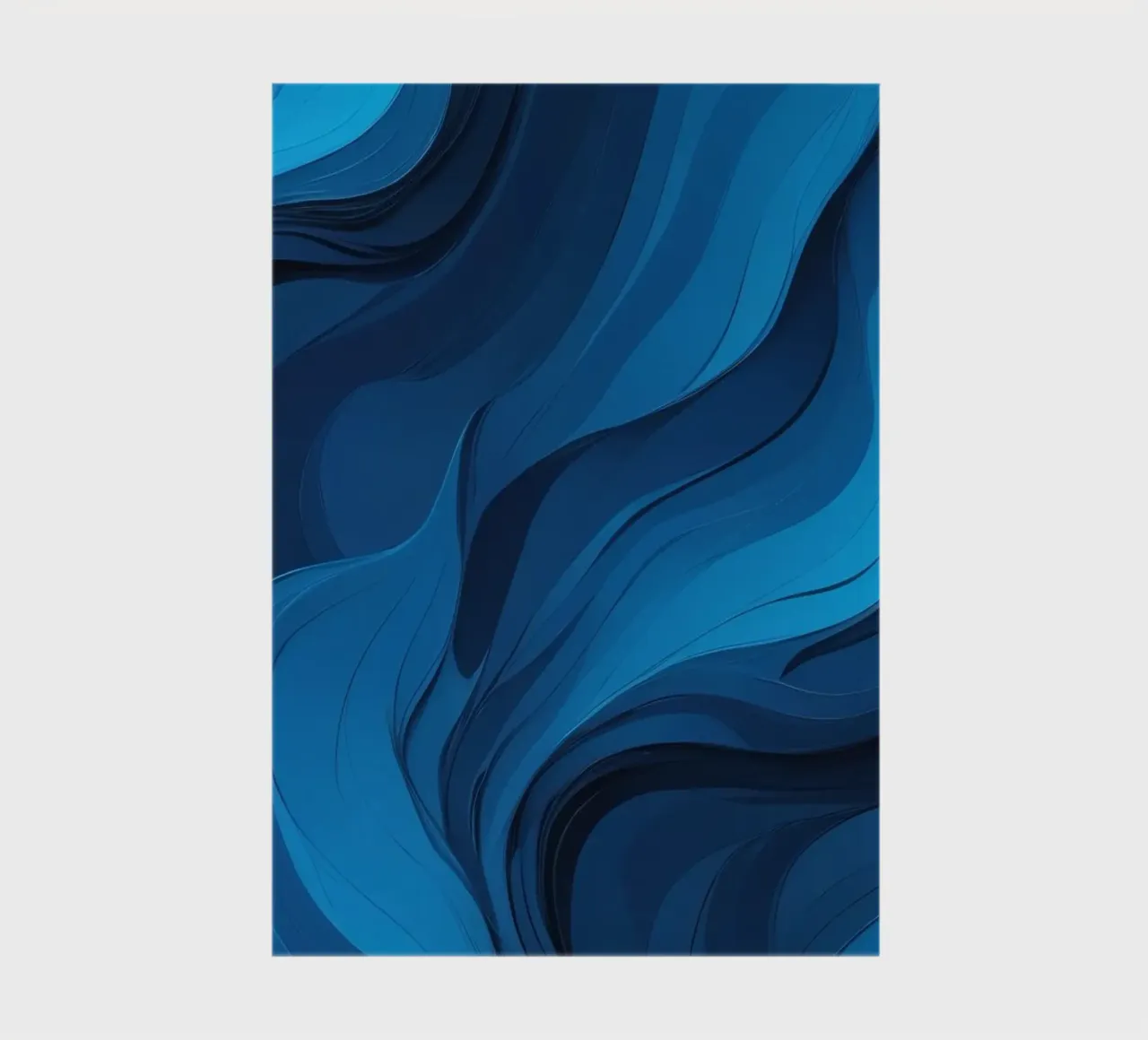 Dynamic blue waves create an abstract background flowing notebook by DesignDoodle