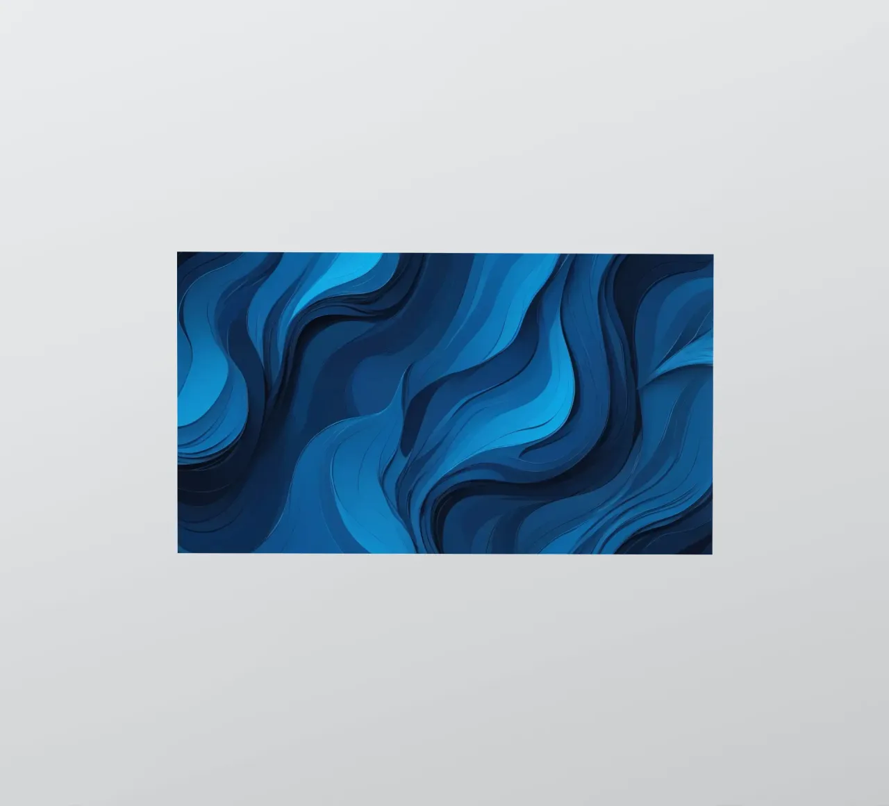 Dynamic blue waves create an abstract background flowing sticker by DesignDoodle